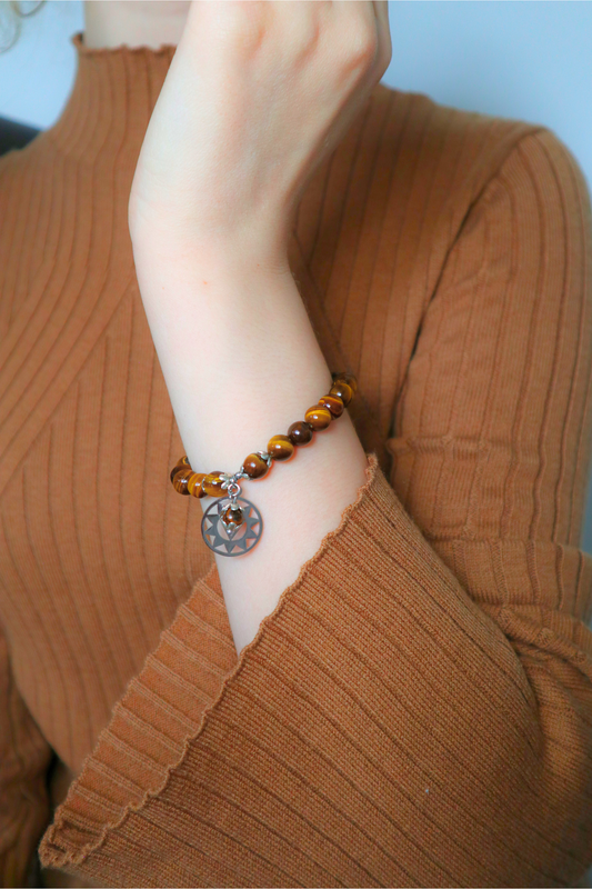 Tigeröga armband - SOFIA - solar plexus chakra